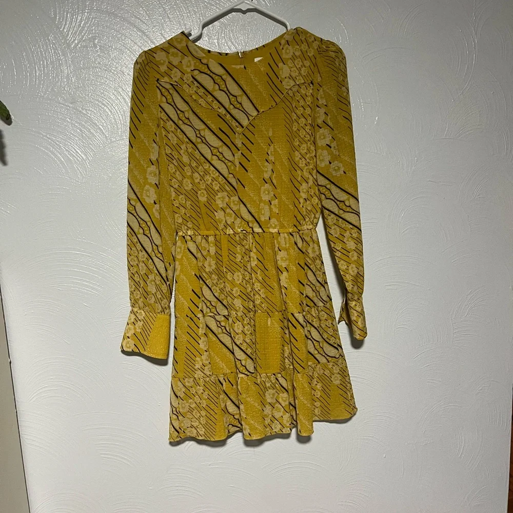 ba&sh Yellow Patterned Mini Dress - Picture 3 of 7